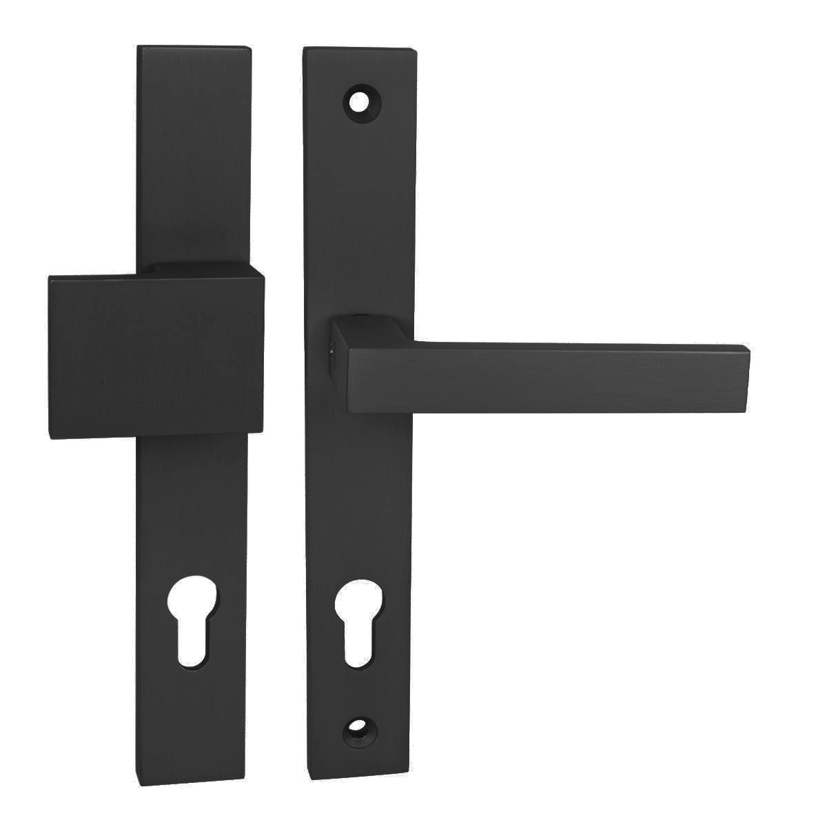 TI - SALVO 3199/SQUARE 2275 - SHU, kľučka/kľučka, PZ otvor pre vložku, 72 mm, CIM - čierna matná (153)