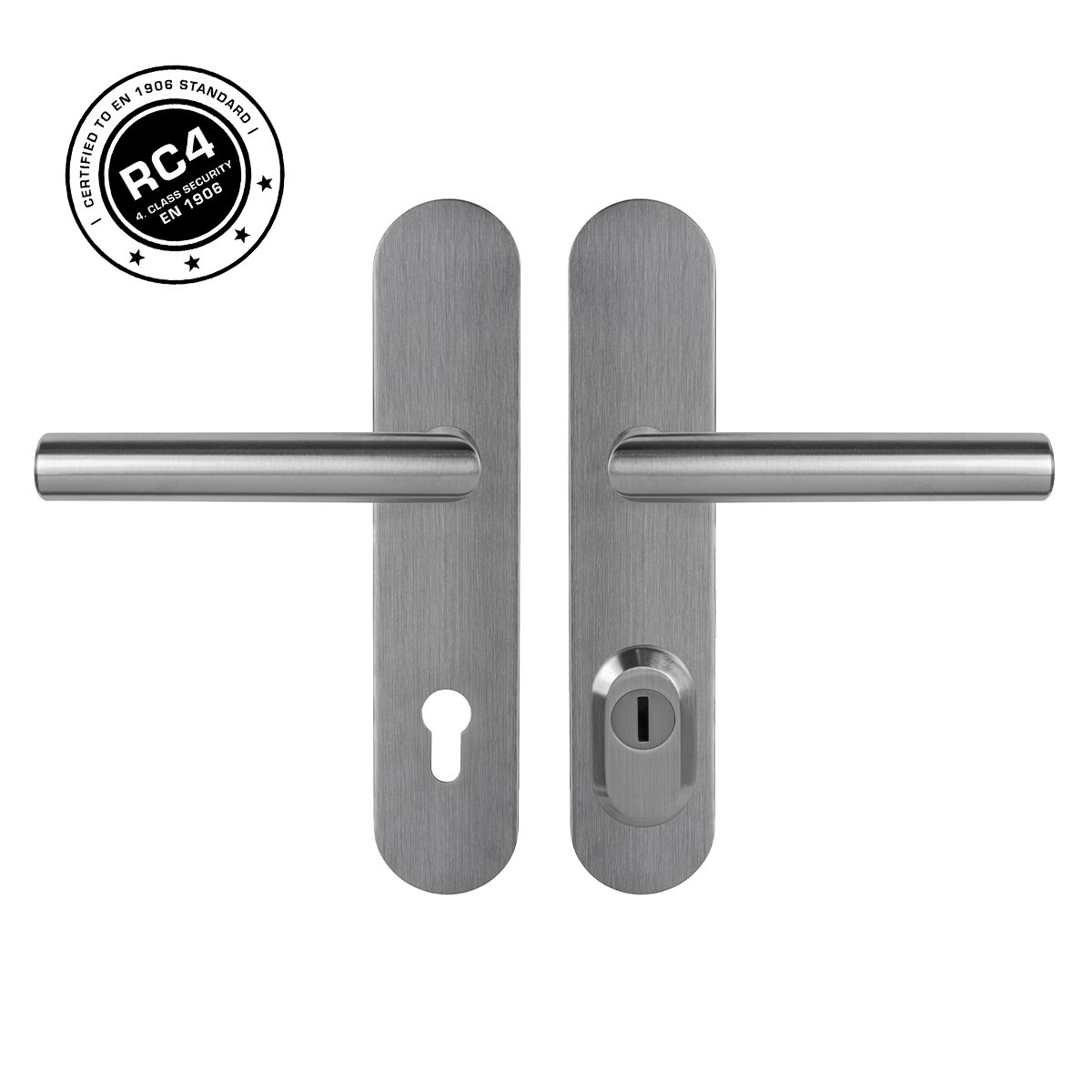 MPK - SECURO S01 PLUS - SO FAVORIT, kľučka/kľučka, PZ PLUS s otvorom pre vložku, 72 mm, NEM - nerez matná (F9)